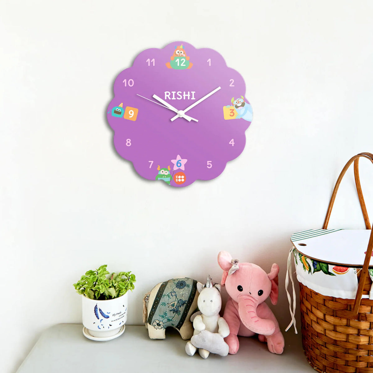 Personalised Monster Party Wall Clock for Kids Room - image 2