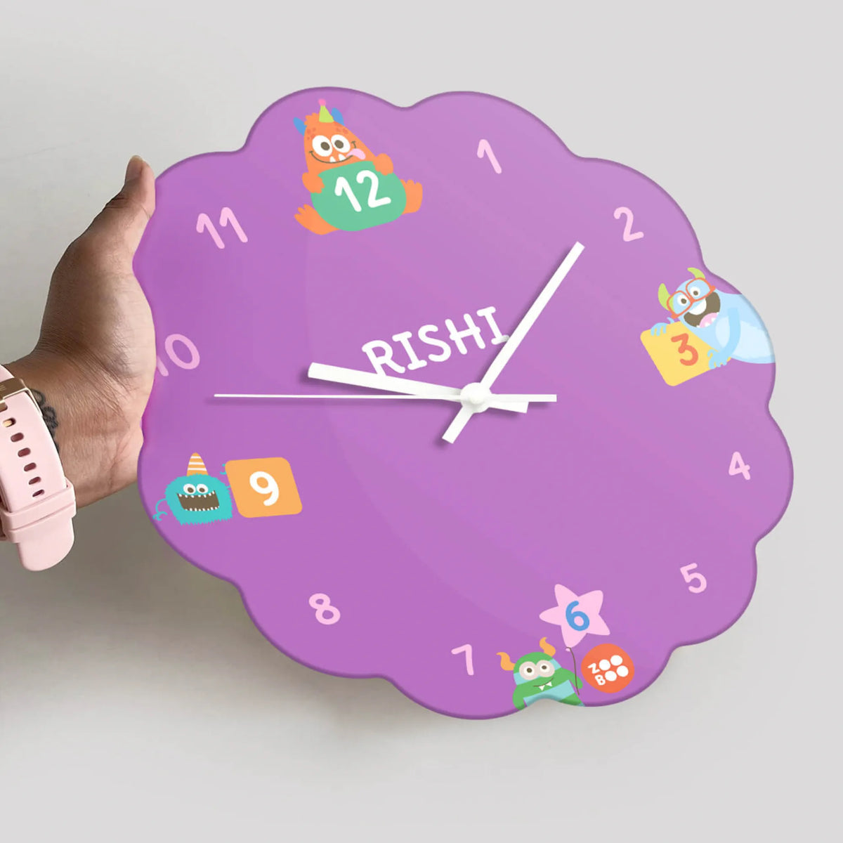 Personalised Monster Party Wall Clock for Kids Room - image 4