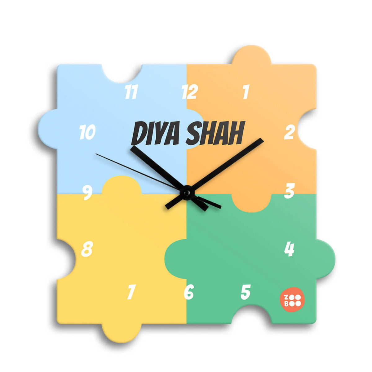 Personalised Puzzle Pop Wall Clock for Kids Room - image 1