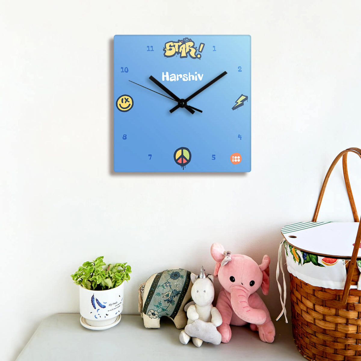Personalised Rising Stars Wall Clock for Kids Room - image 2