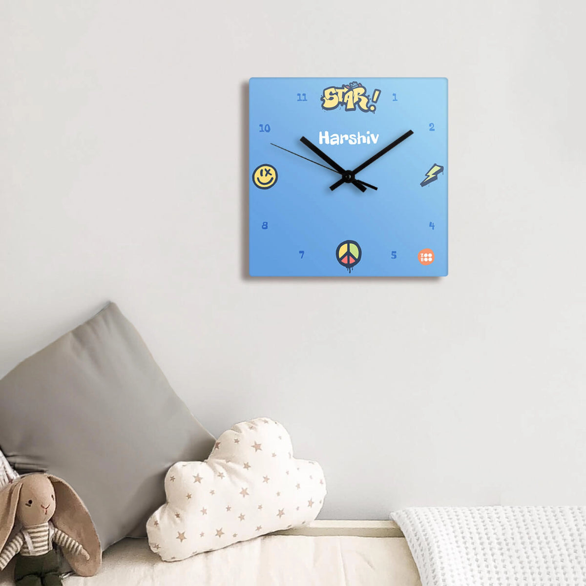 Personalised Rising Stars Wall Clock for Kids Room - image 3