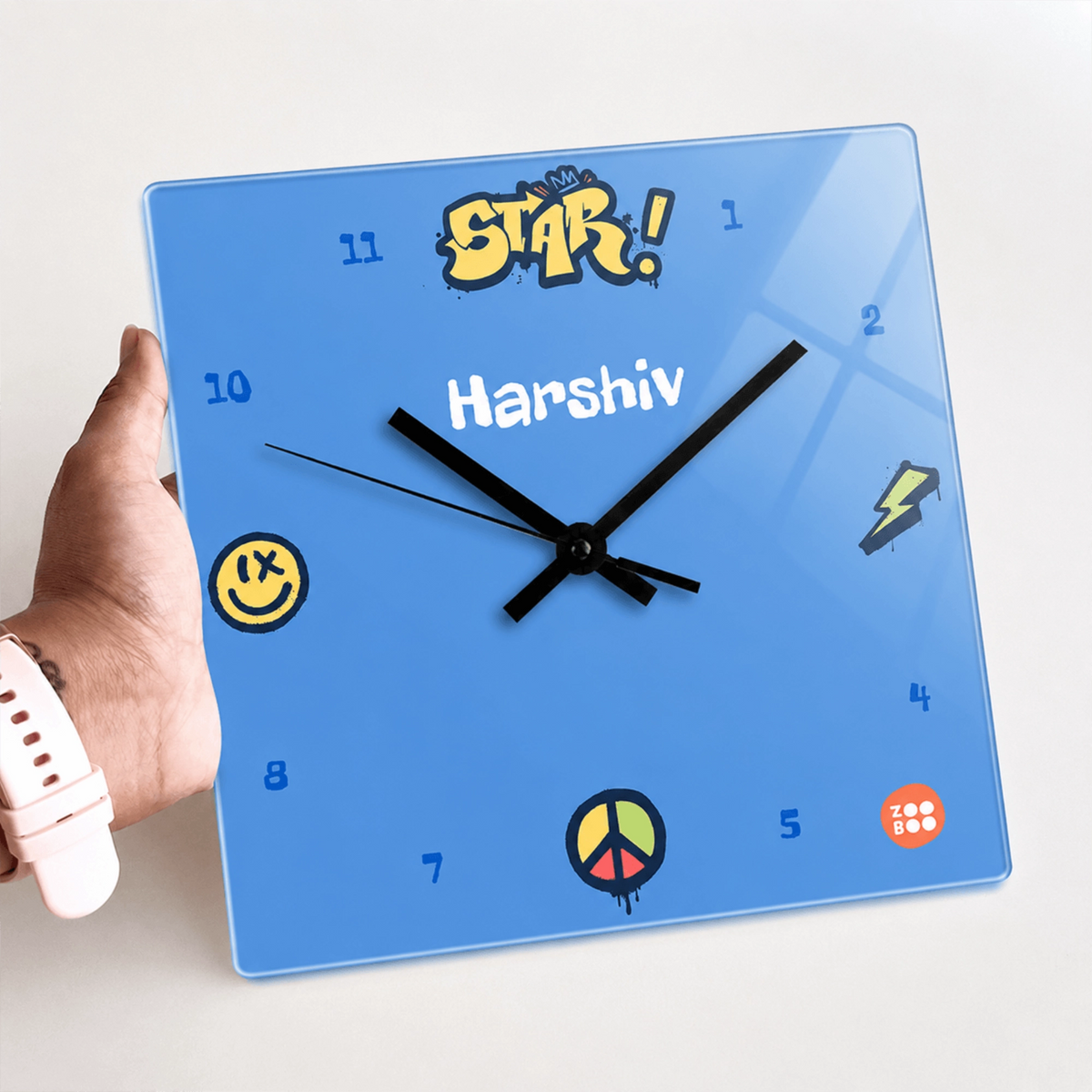 Personalised Rising Stars Wall Clock for Kids Room - image 4