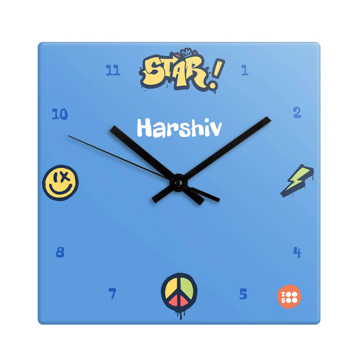 Personalised Rising Stars Wall Clock for Kids Room - image 1