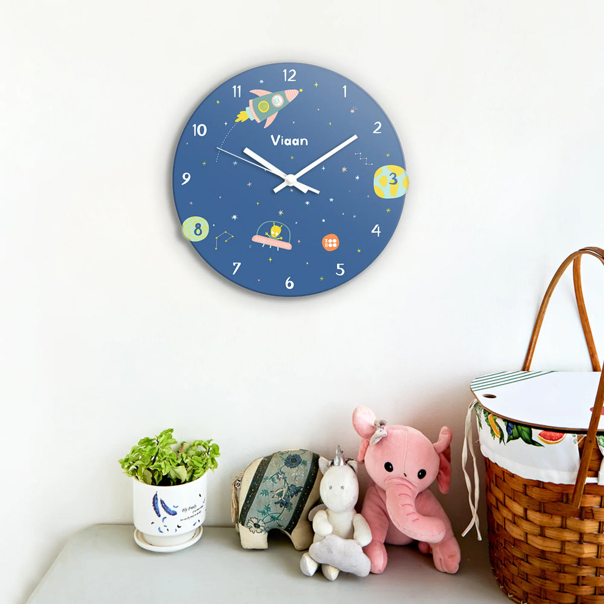 Personalised Space Explorer Wall Clock for Kids Room - image 2