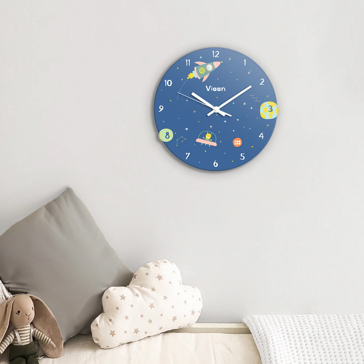 Personalised Space Explorer Wall Clock for Kids Room - image 3