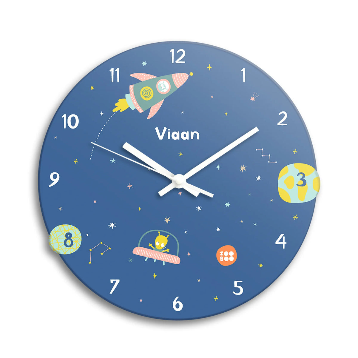Personalised Space Explorer Wall Clock for Kids Room - image 1
