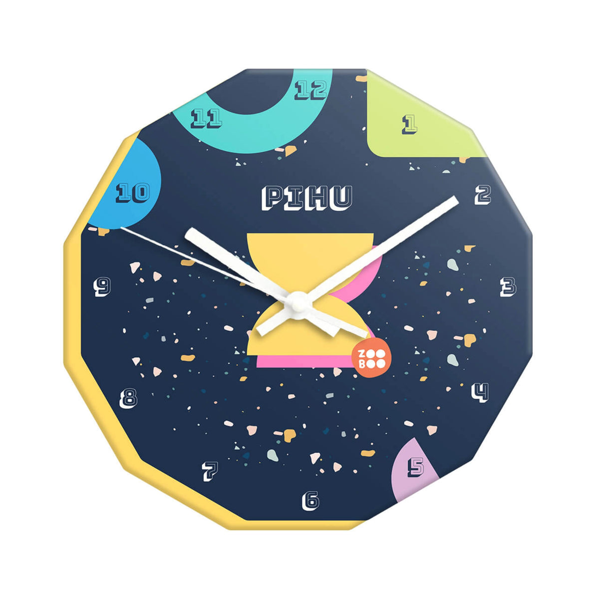 Personalised Terrazzo Pop Wall Clock for Kids Room - image 1