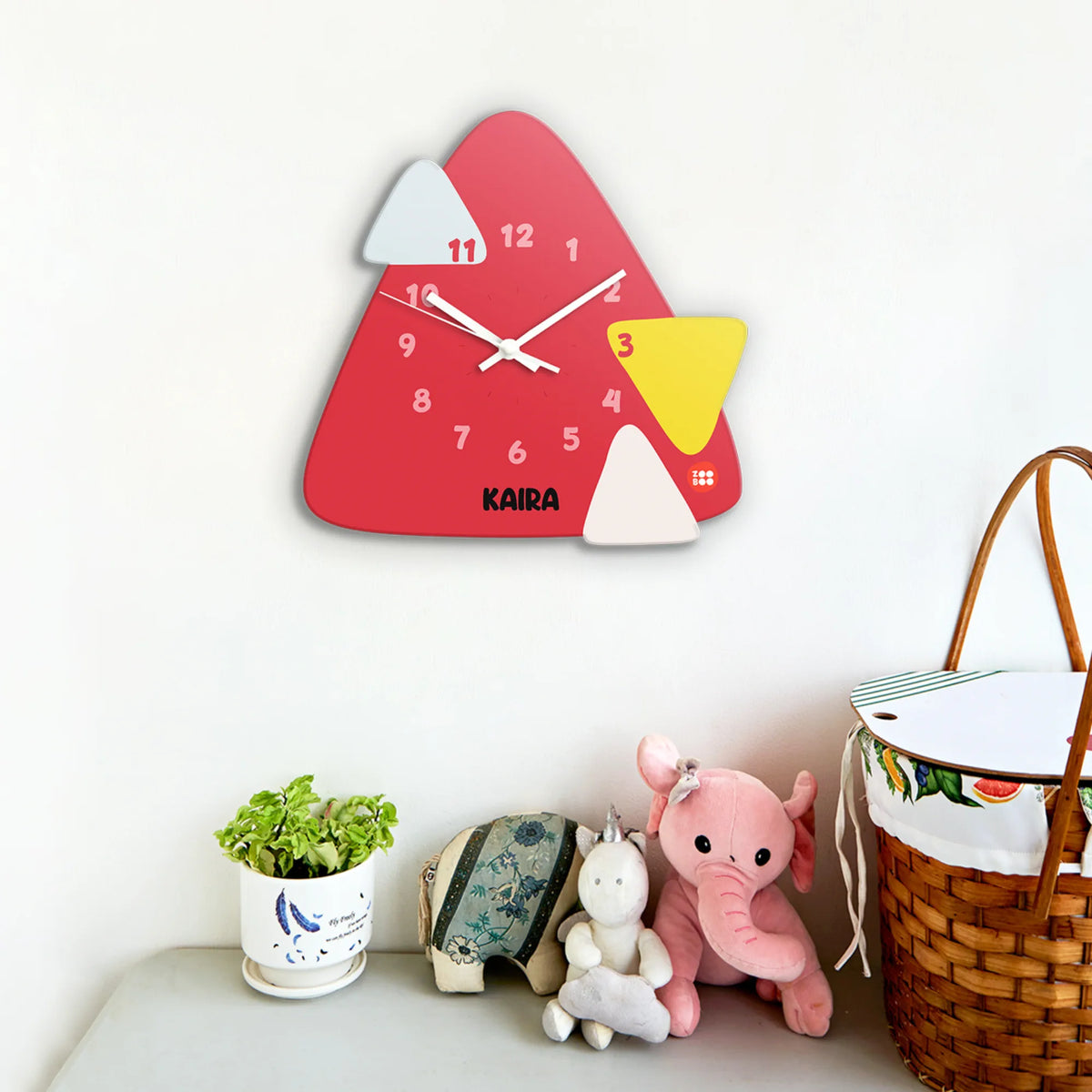 Personalised Triangle Tango Wall Clock for Kids Room - image 2