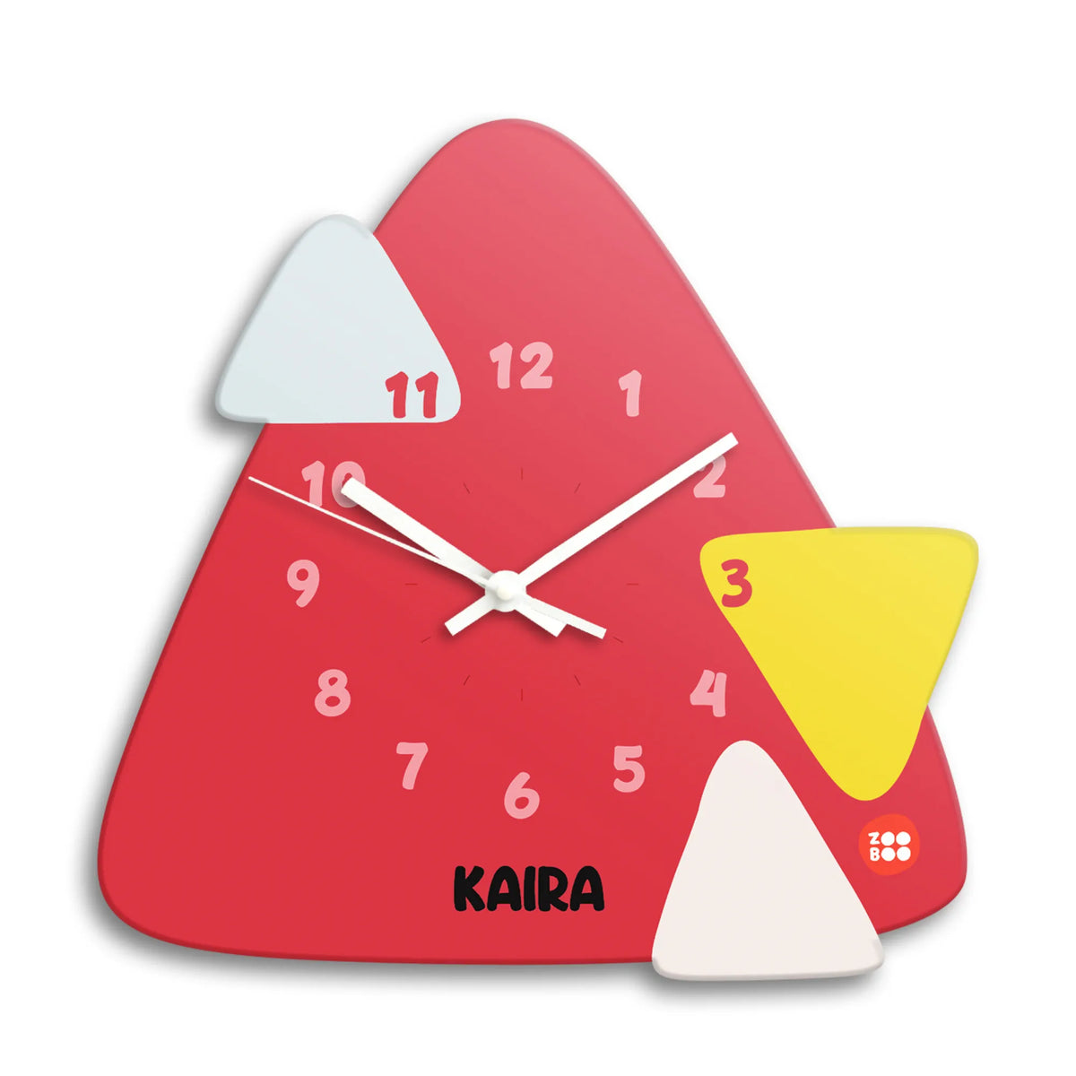 Personalised Triangle Tango Wall Clock for Kids Room - image 1
