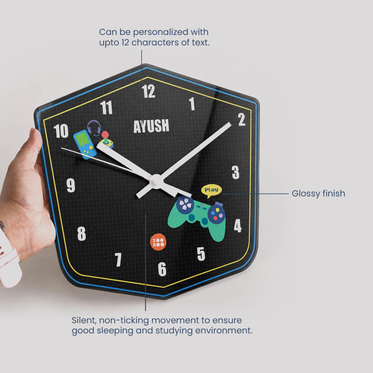 Personalised Video Game Wall Clock for Kids Room - image 5