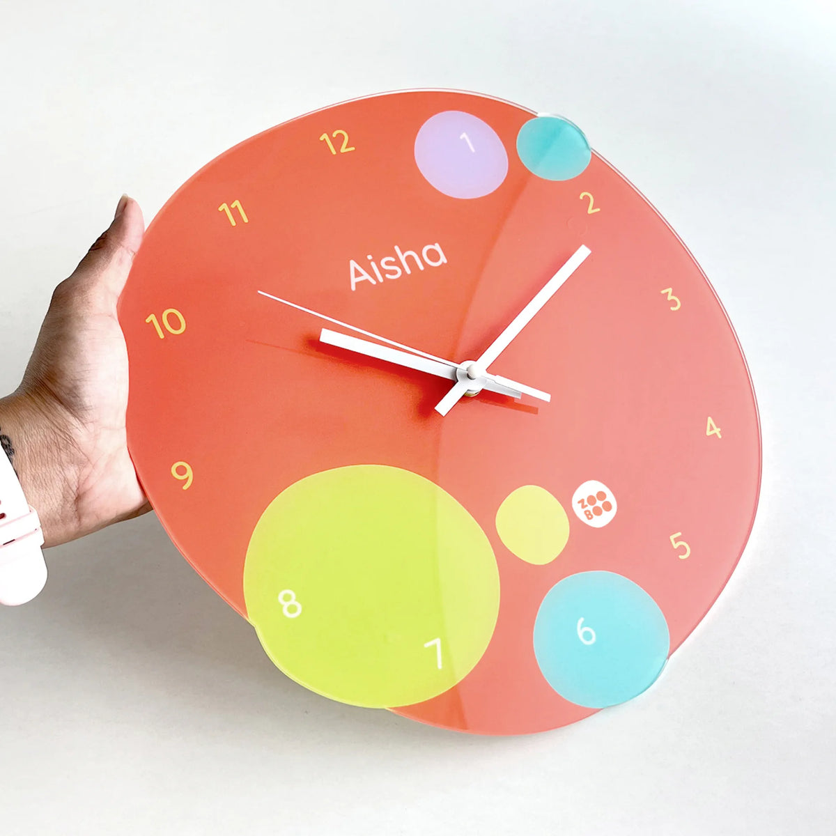 Personalised Zooboo Kids Wall Clock for Kids Room - image 4