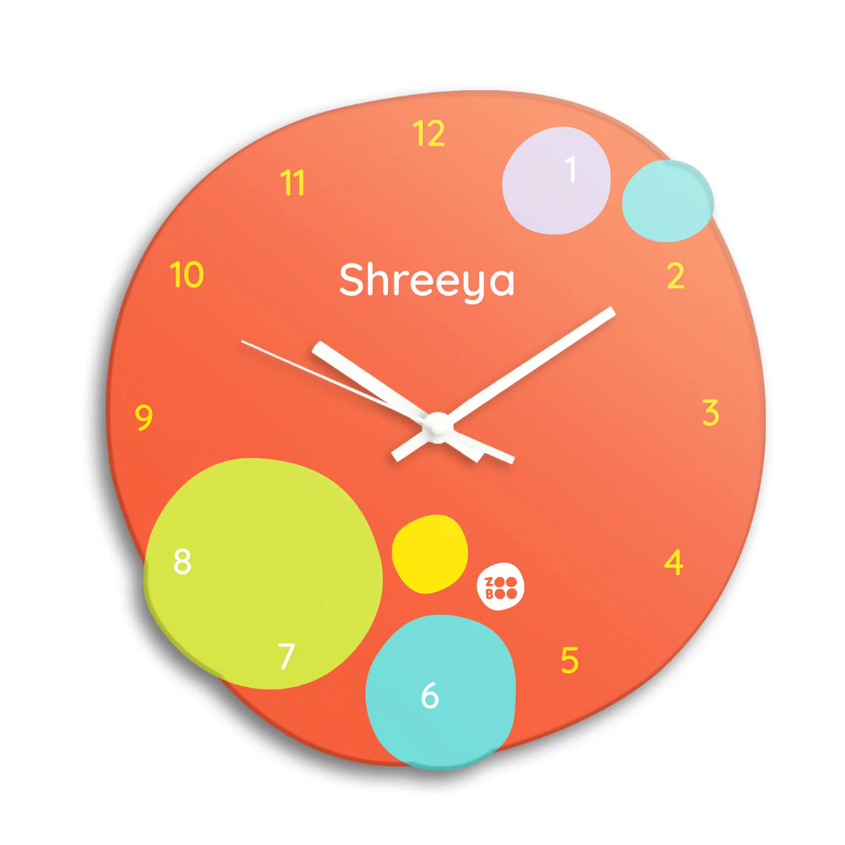 Personalised Zooboo Kids Wall Clock for Kids Room - image 1