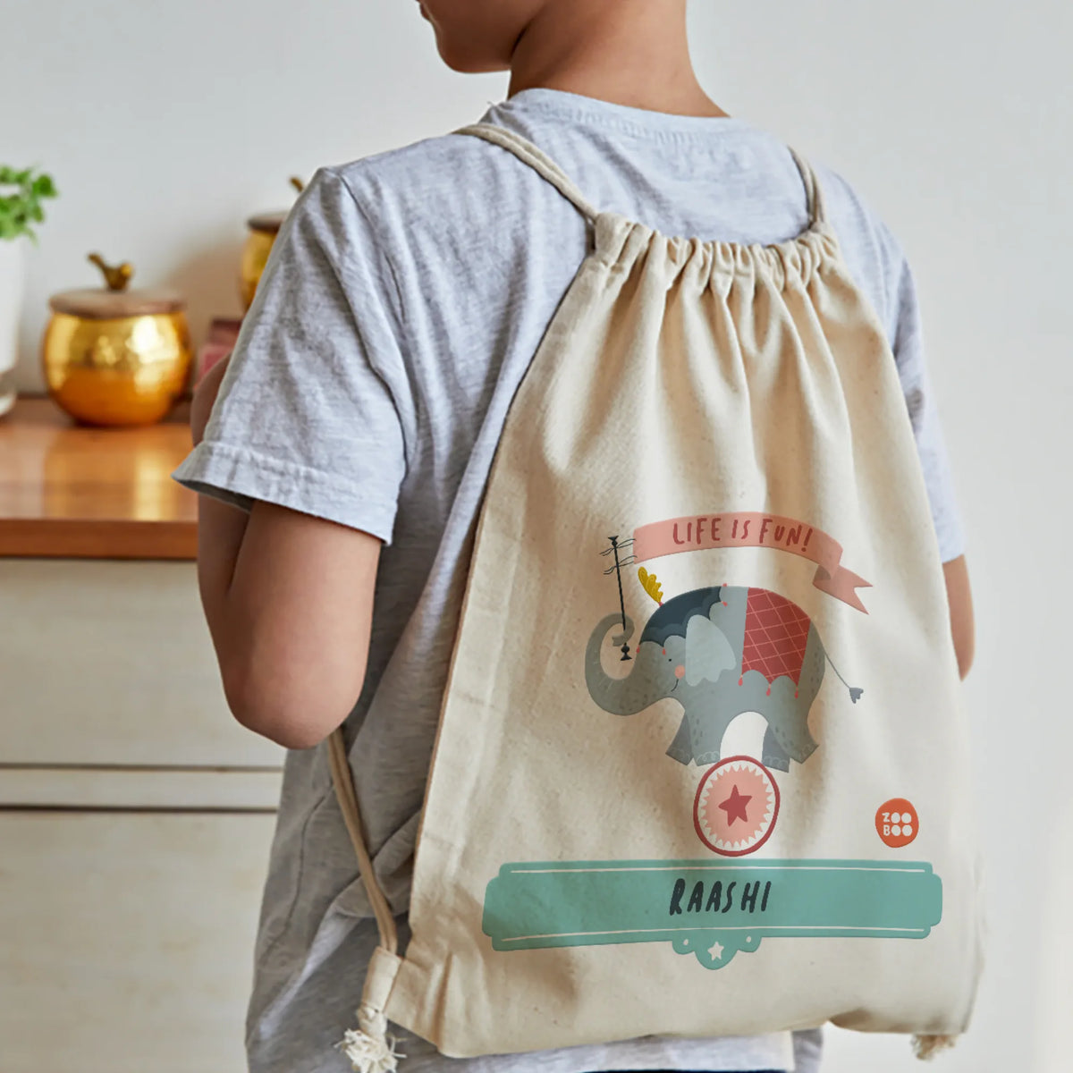 Drawstring Bag Animal Circus