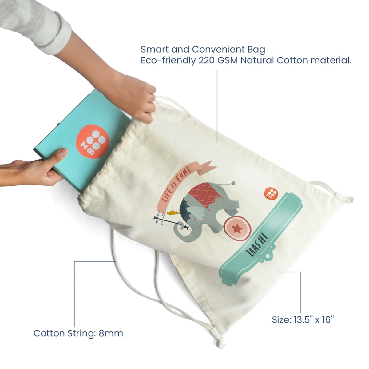 Drawstring Bag Animal Circus