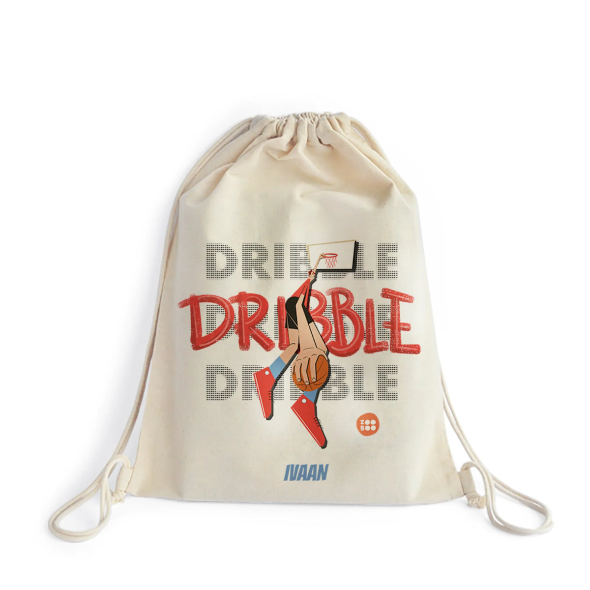 Personalised Basketball Fever Boy Drawstring Bag for Kids