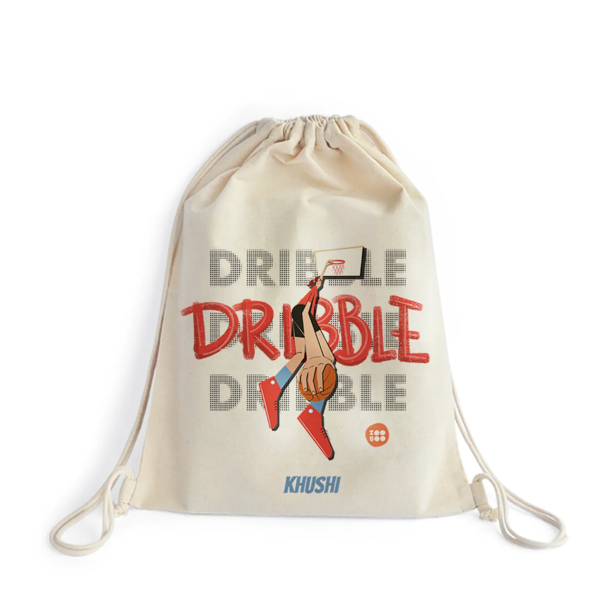 Personalised Basketball Fever Girl Drawstring Bag for Kids