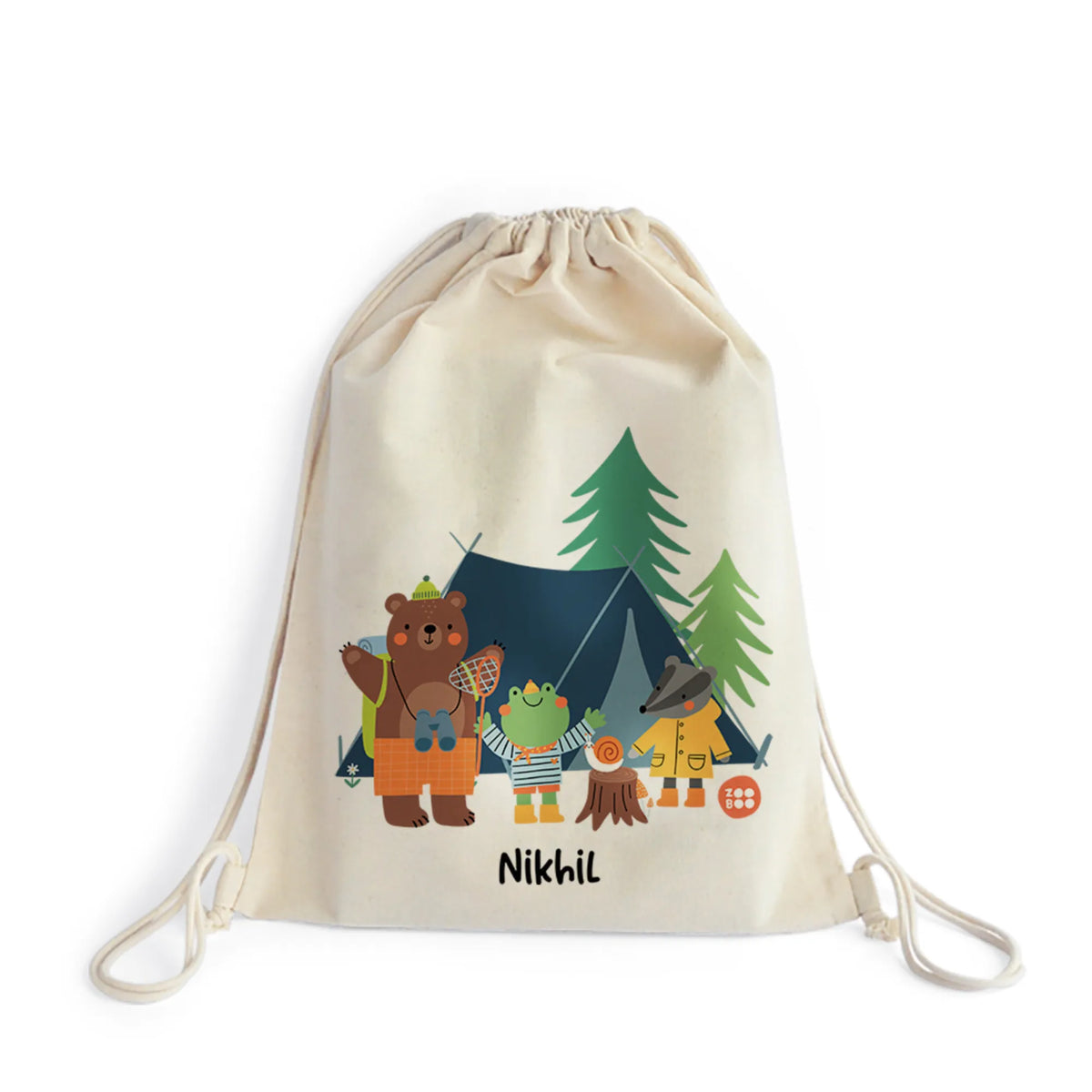 Personalised Into The Wild Drawstring Bag for Kids