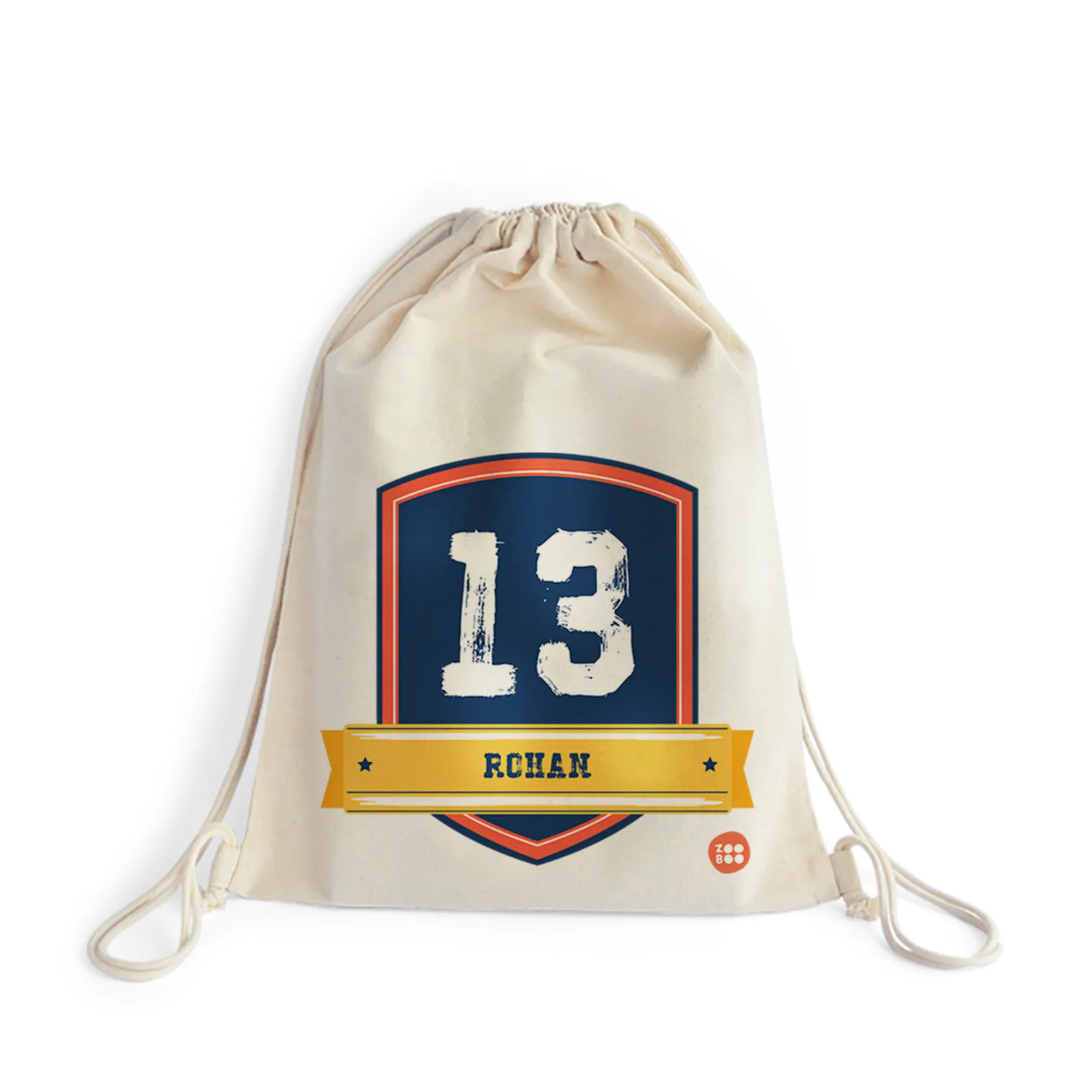 Personalised Jersey Number Drawstring Bag for Kids