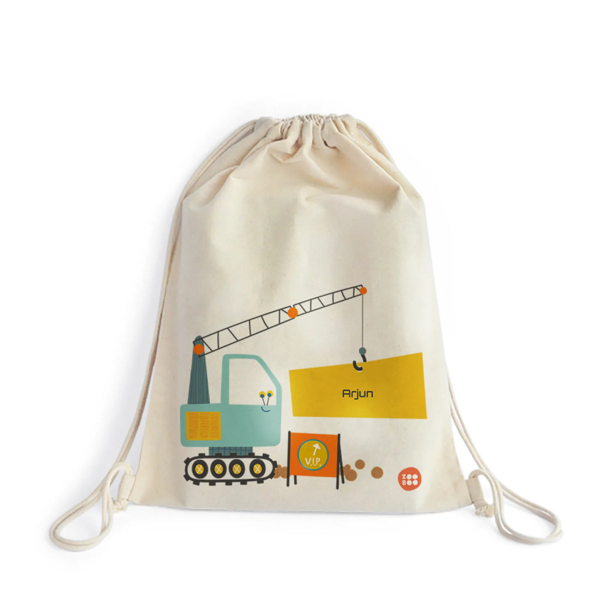Personalised Let's Build Drawstring Bag for Kids