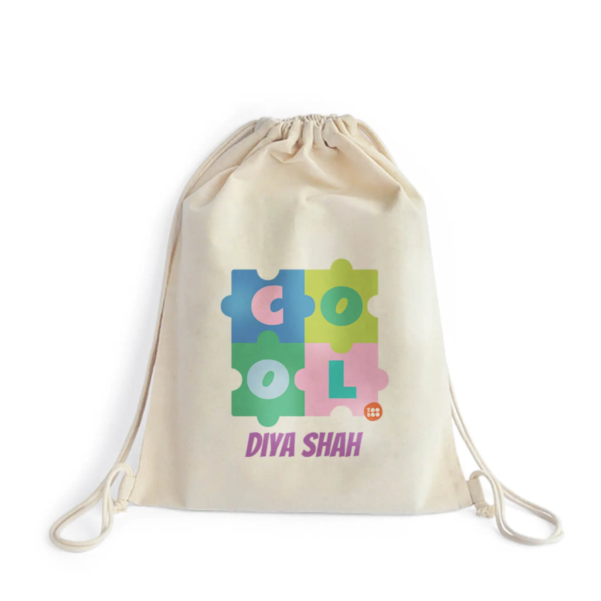 Personalised Puzzle Pop Drawstring Bag for Kids