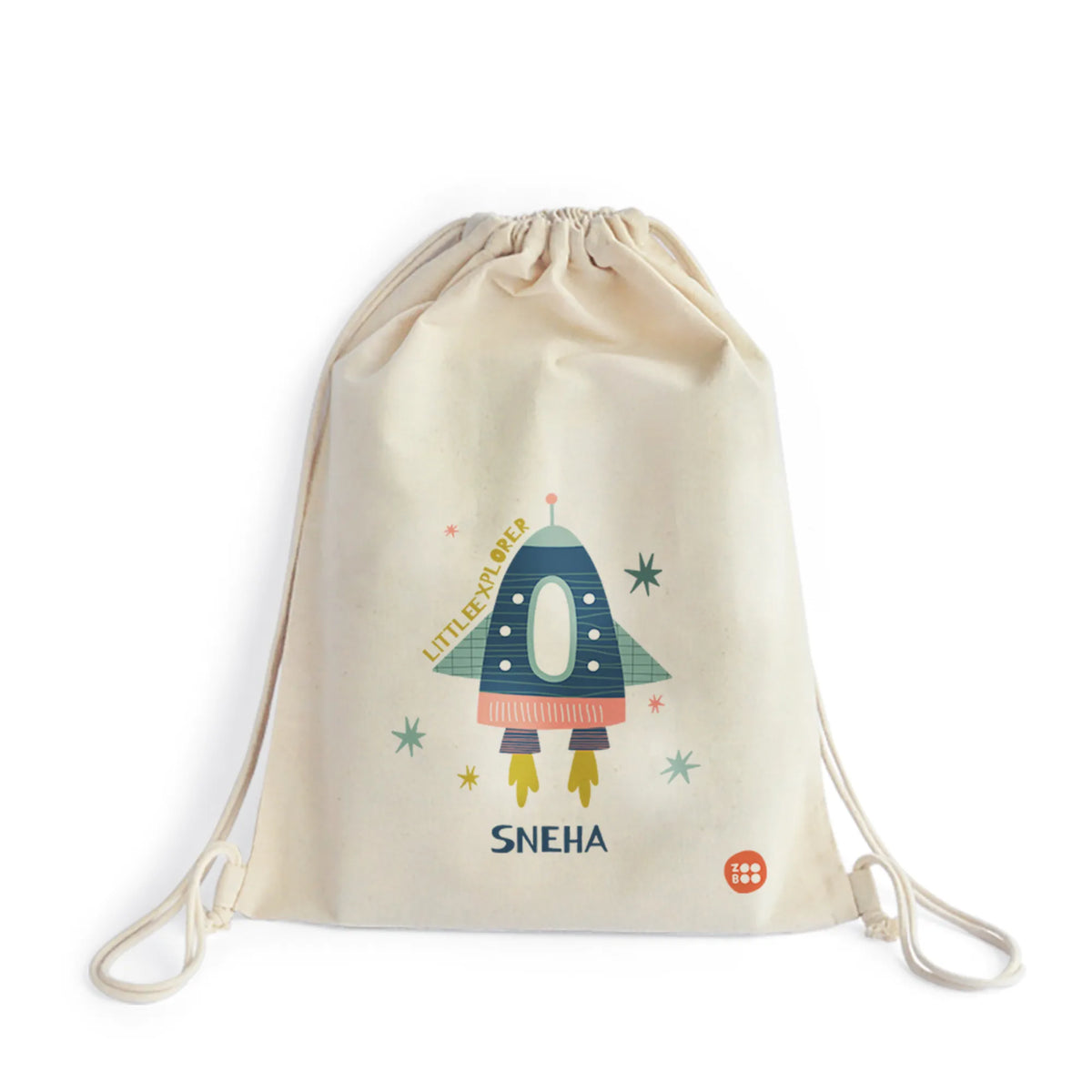 Personalised Space Explorer Drawstring Bag for Kids