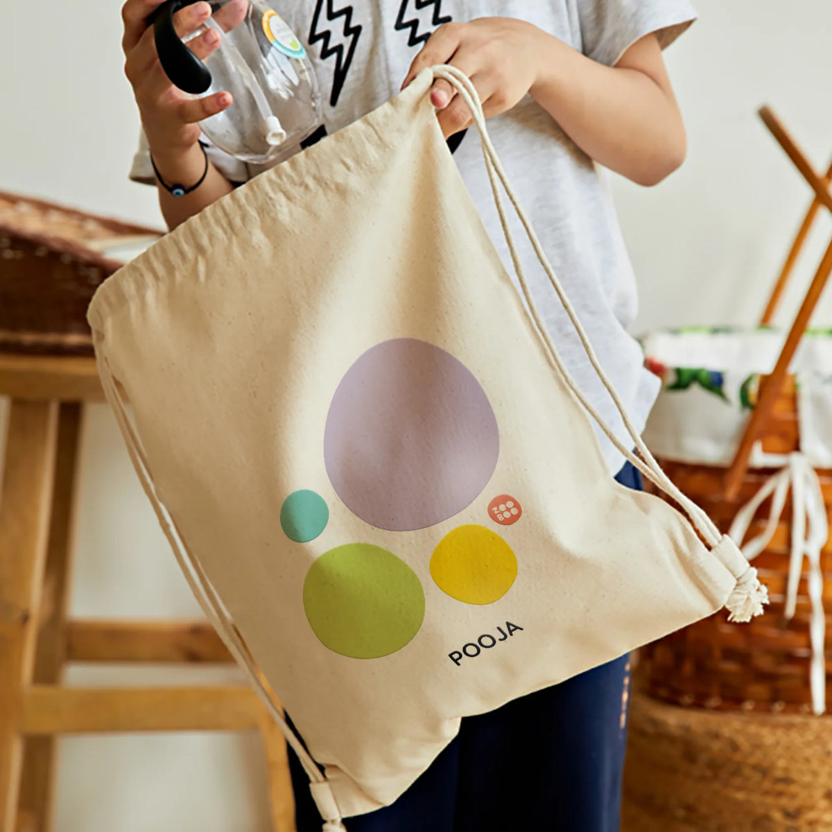 Personalised Zooboo Kids Drawstring Bag for Kids – image 2