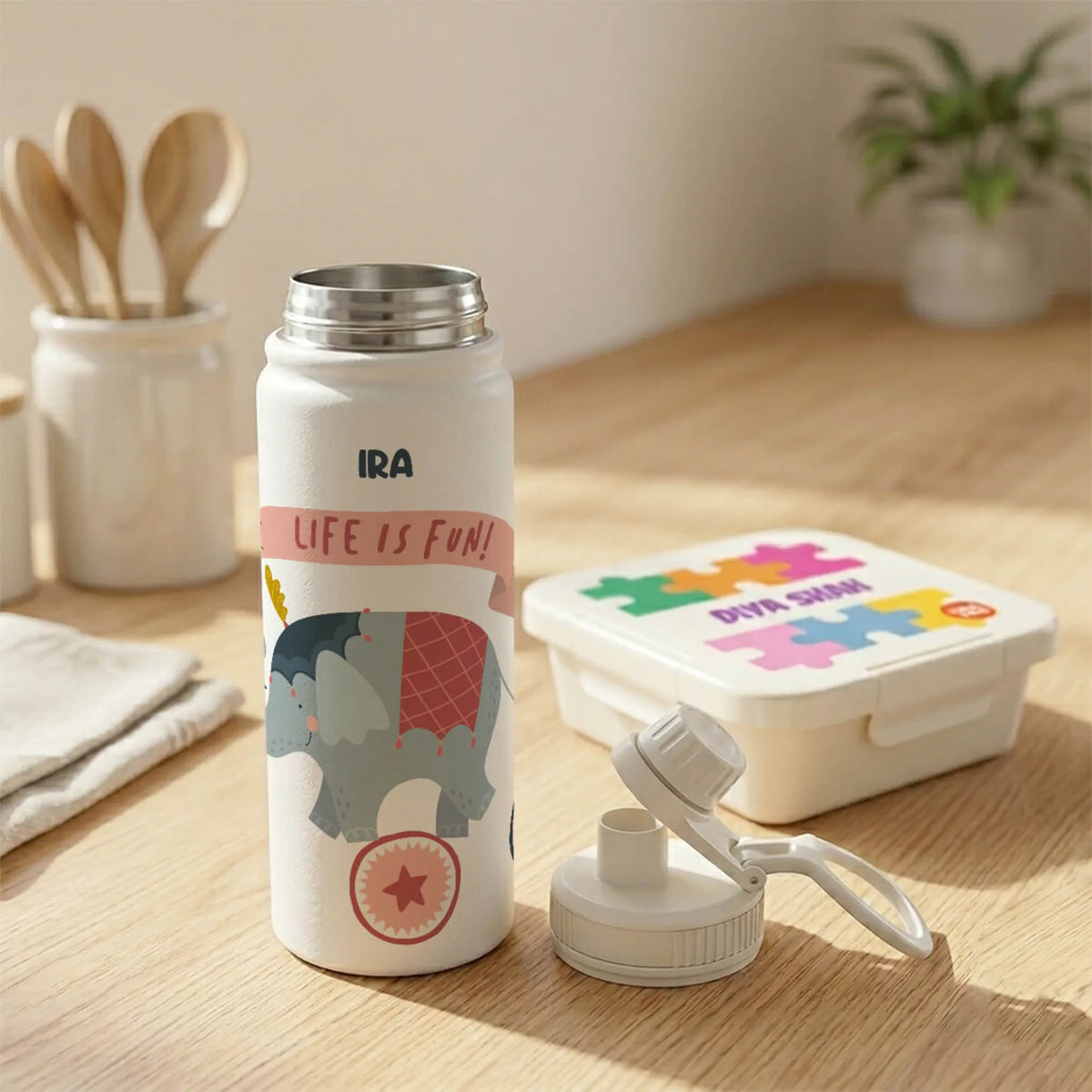 Personalised Animal Circus Insulated Water Bottle (Hydro) 600 ML - image 4