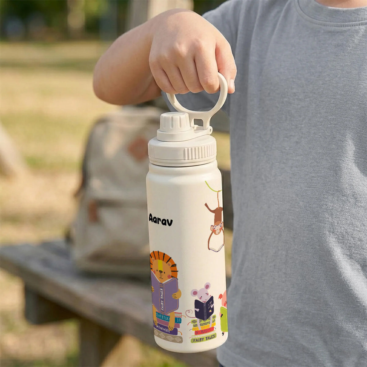 Personalised Animal Library Water Bottle (Hydro) 600 ML - image 3