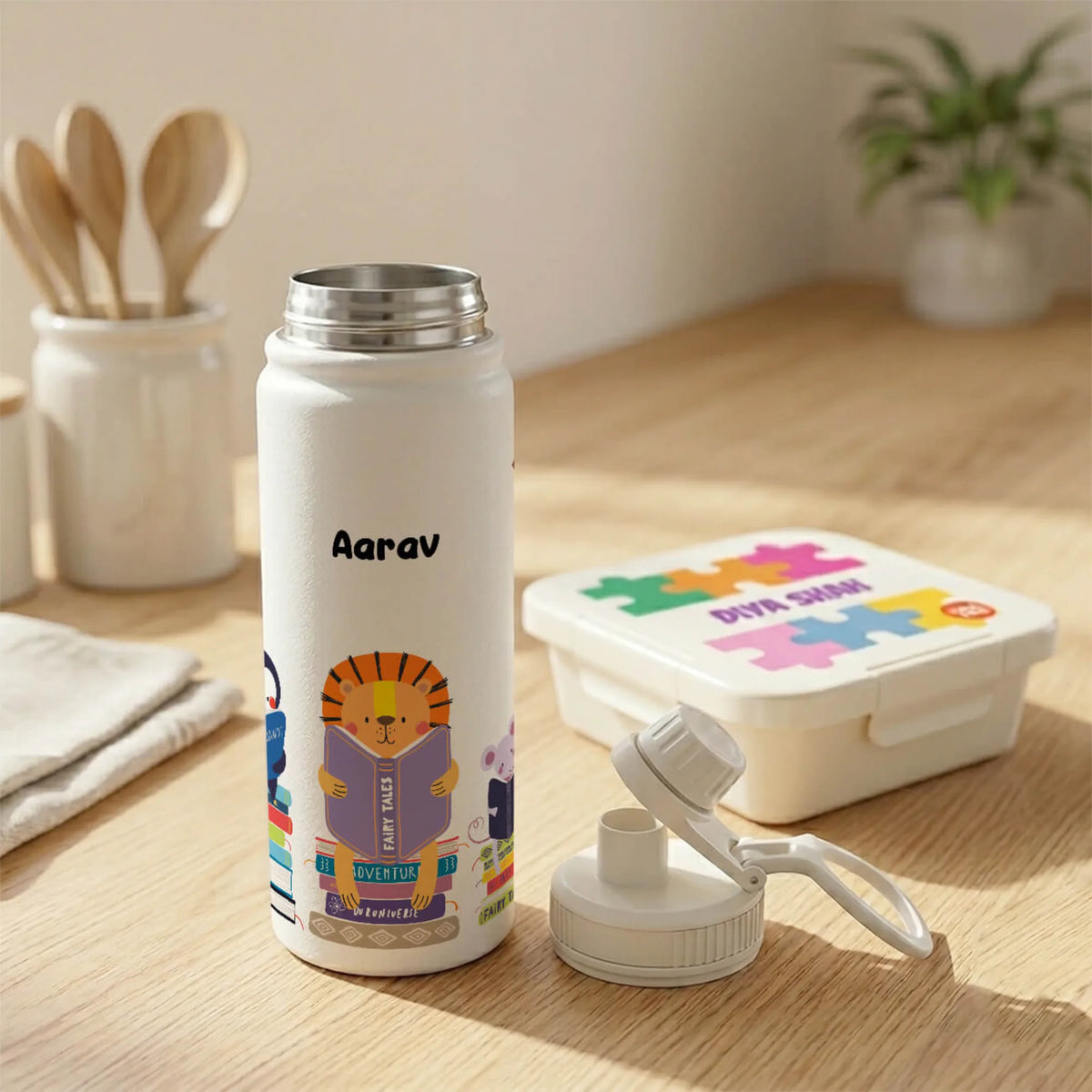 Personalised Animal Library Insulated Water Bottle (Hydro) 600 ML - image 4