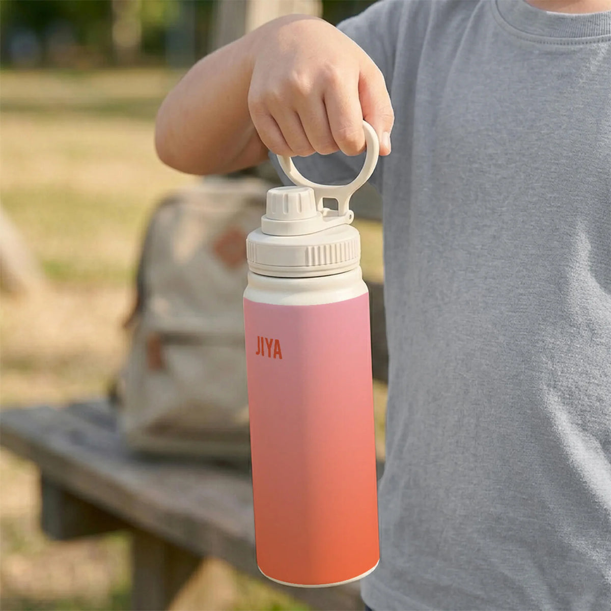 Personalised Apricot Insulated Water Bottle (Hydro) 600 ML - image 3