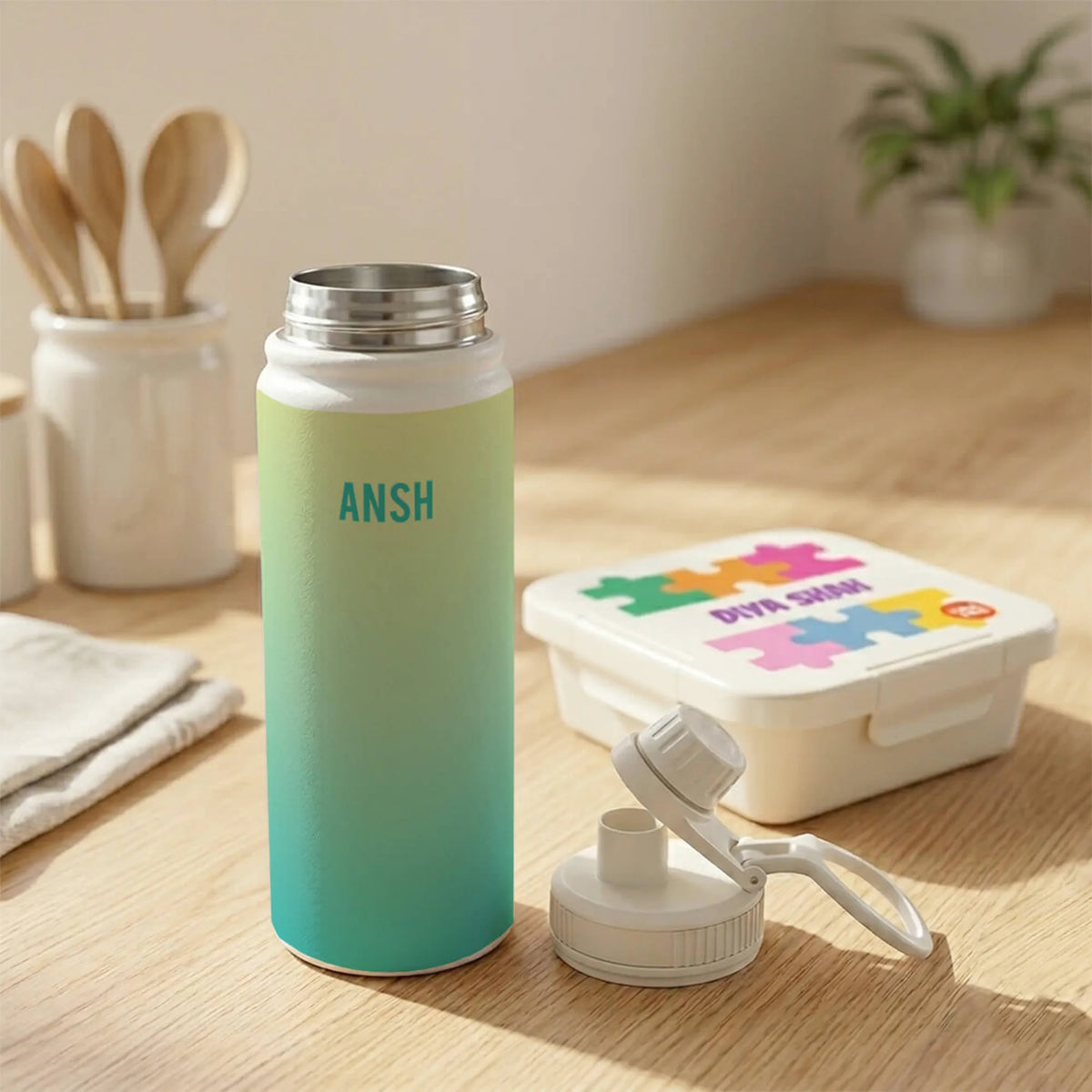 Personalised Aquamarine Water Bottle (Hydro) 600 ML - image 4
