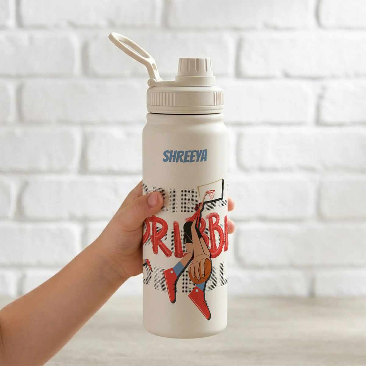 Personalised Basketball Fever Girl Water Bottle (Hydro) 600 ML - image 5