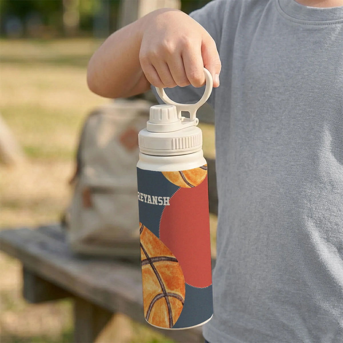 Personalised Basketball Is Life Insulated Water Bottle (Hydro) 600 ML - image 3