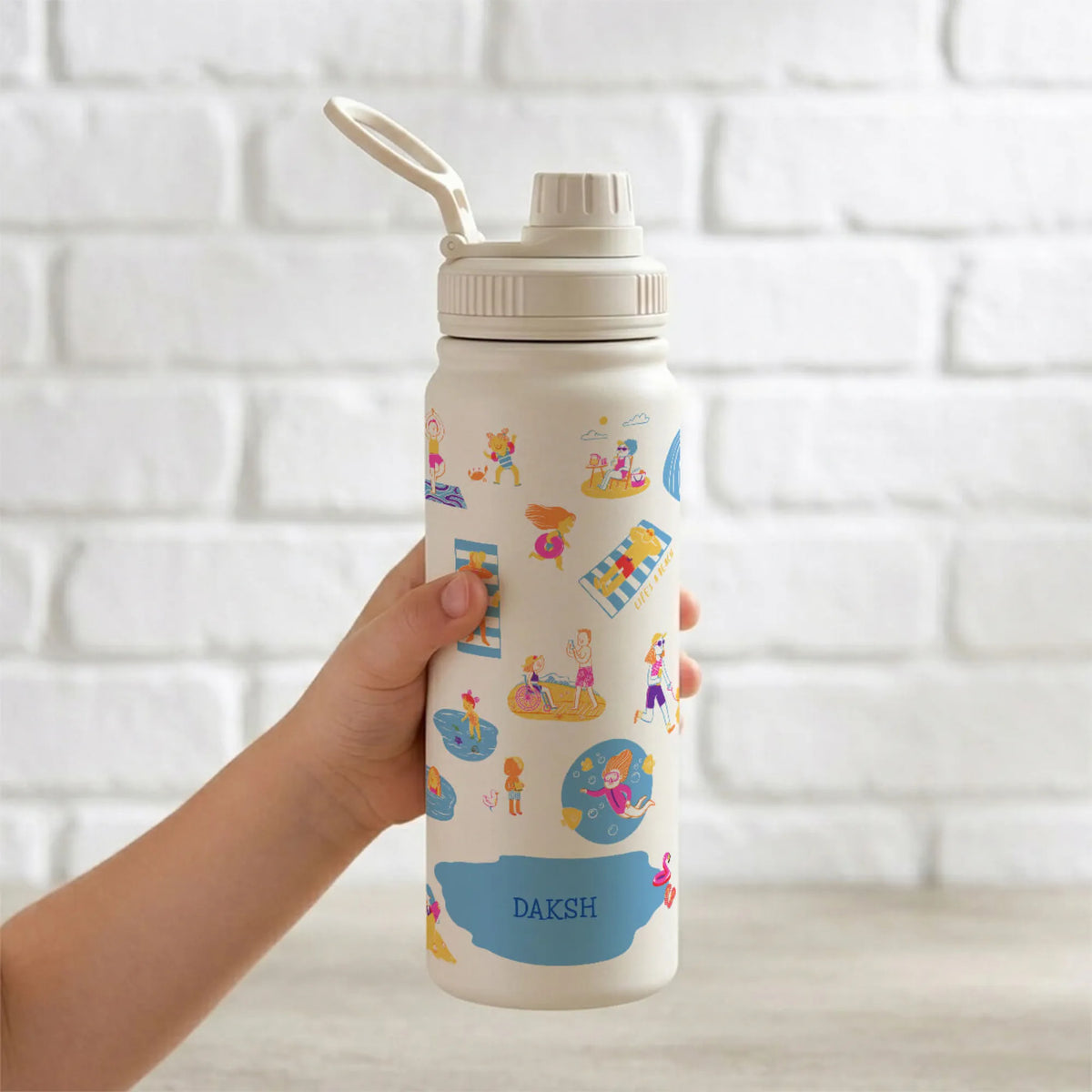 Personalised Beach Day Insulated Water Bottle (Hydro) 600 ML - image 5