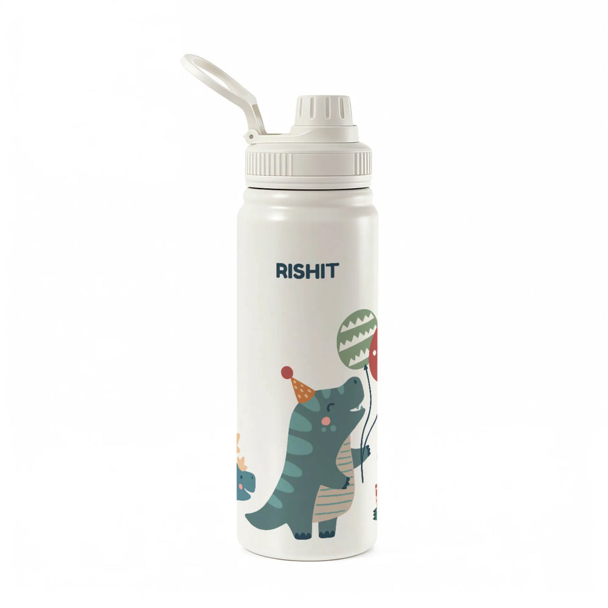 Personalised Dino Party Insulated Water Bottle (Hydro) 600 ML - image 1