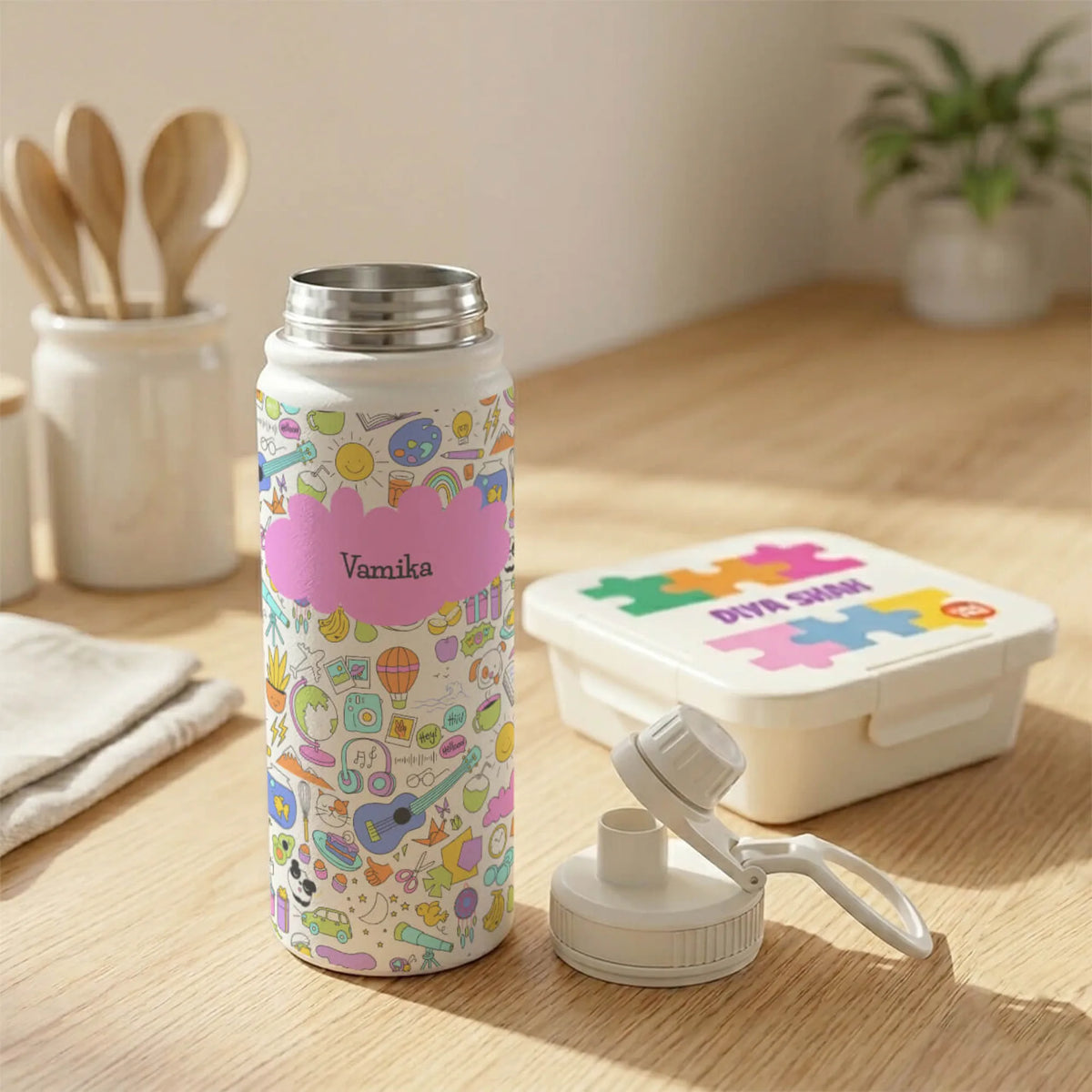 Personalised Doodle Fun Water Bottle (Hydro) 600 ML - image 4