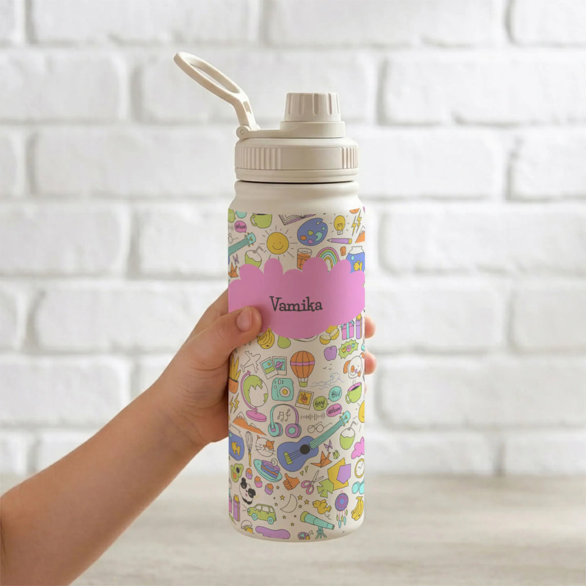 Personalised Doodle Fun Water Bottle (Hydro) 600 ML - image 5
