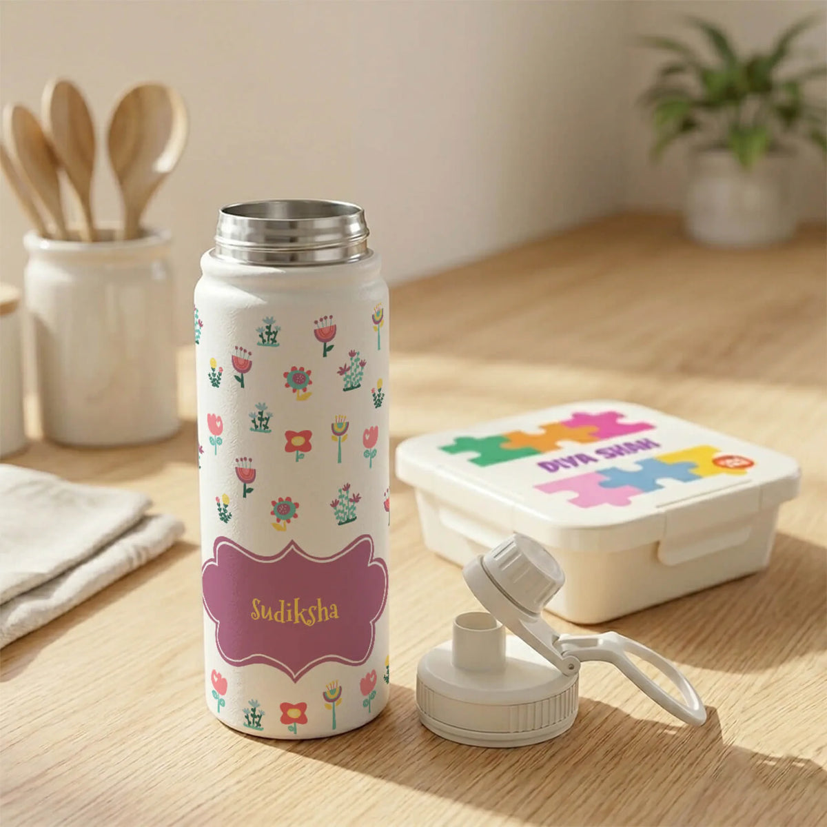 Personalised Enchanted Garden Insulated Water Bottle (Hydro) 600 ML - image 4
