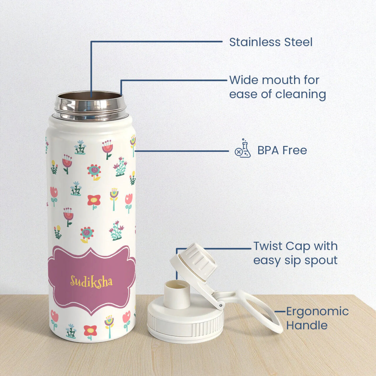 Personalised Enchanted Garden Water Bottle (Hydro) 600 ML - image 6