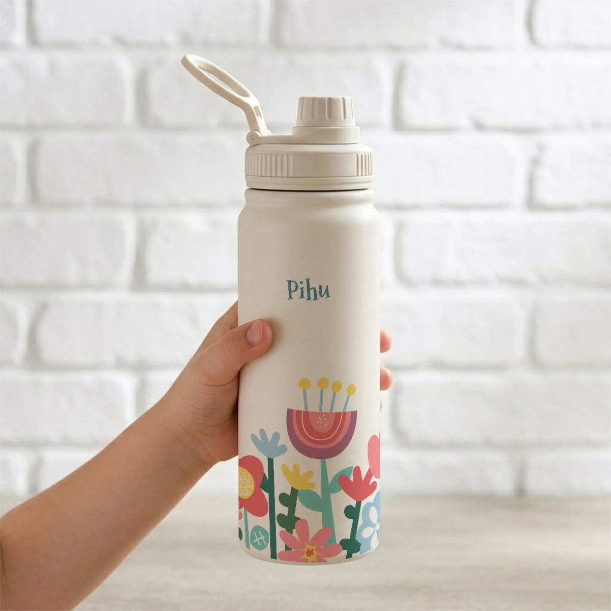Personalised Flower Power Insulated Water Bottle (Hydro) 600 ML - image 5