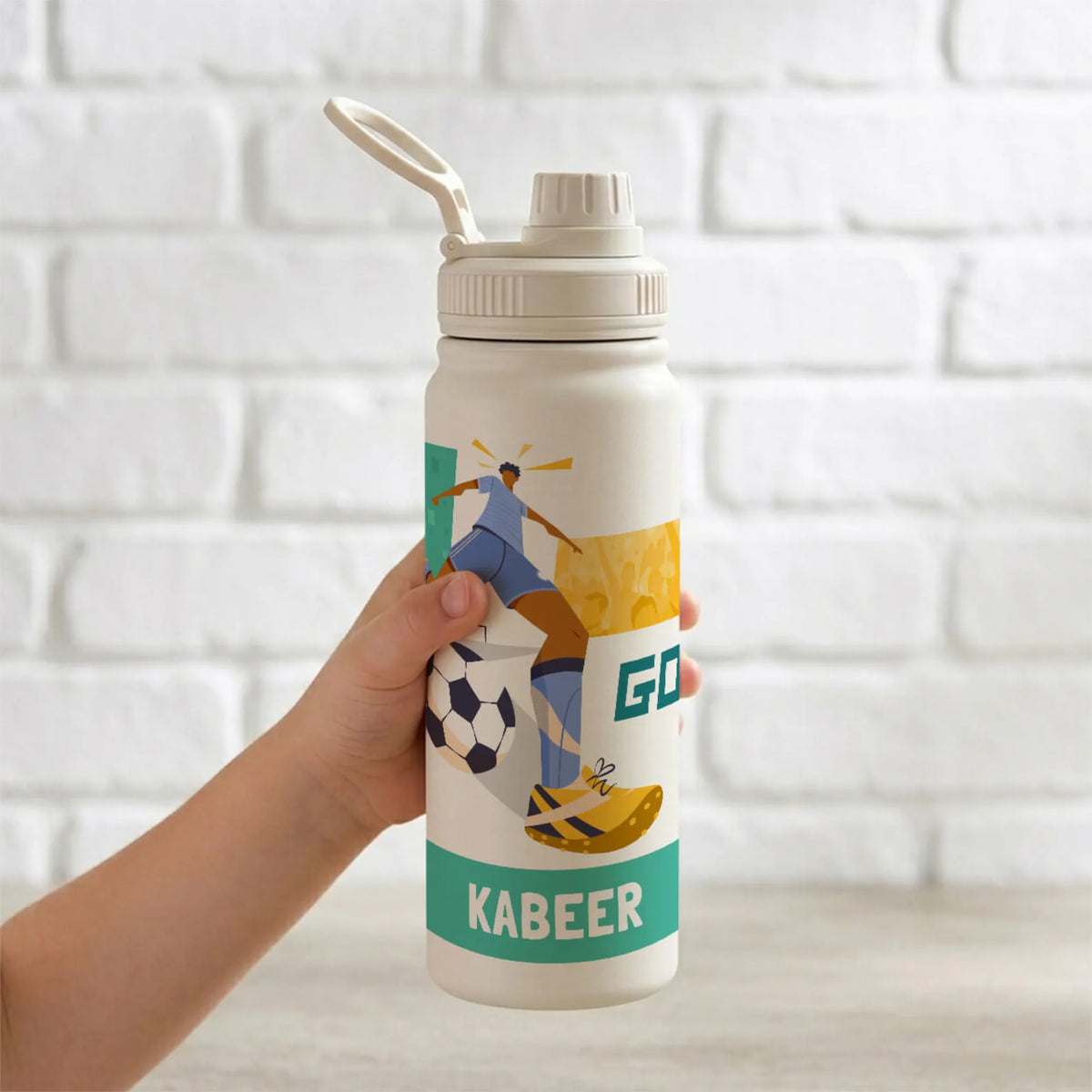 Personalised Football Goals Boy Insulated Water Bottle (Hydro) 600 ML - image 5