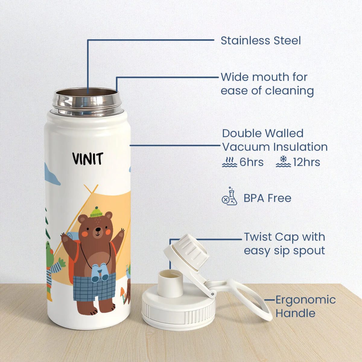 Personalised Into The Wild Insulated Water Bottle (Hydro) 600 ML - image 6