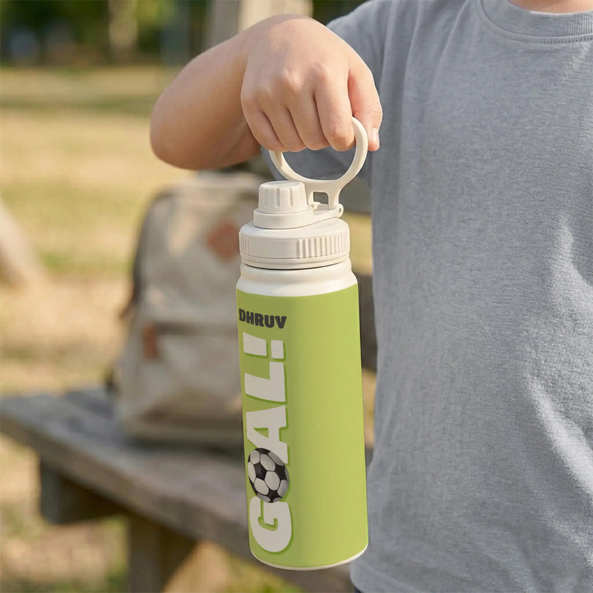 Personalised It's A Goal Insulated Water Bottle (Hydro) 600 ML - image 3