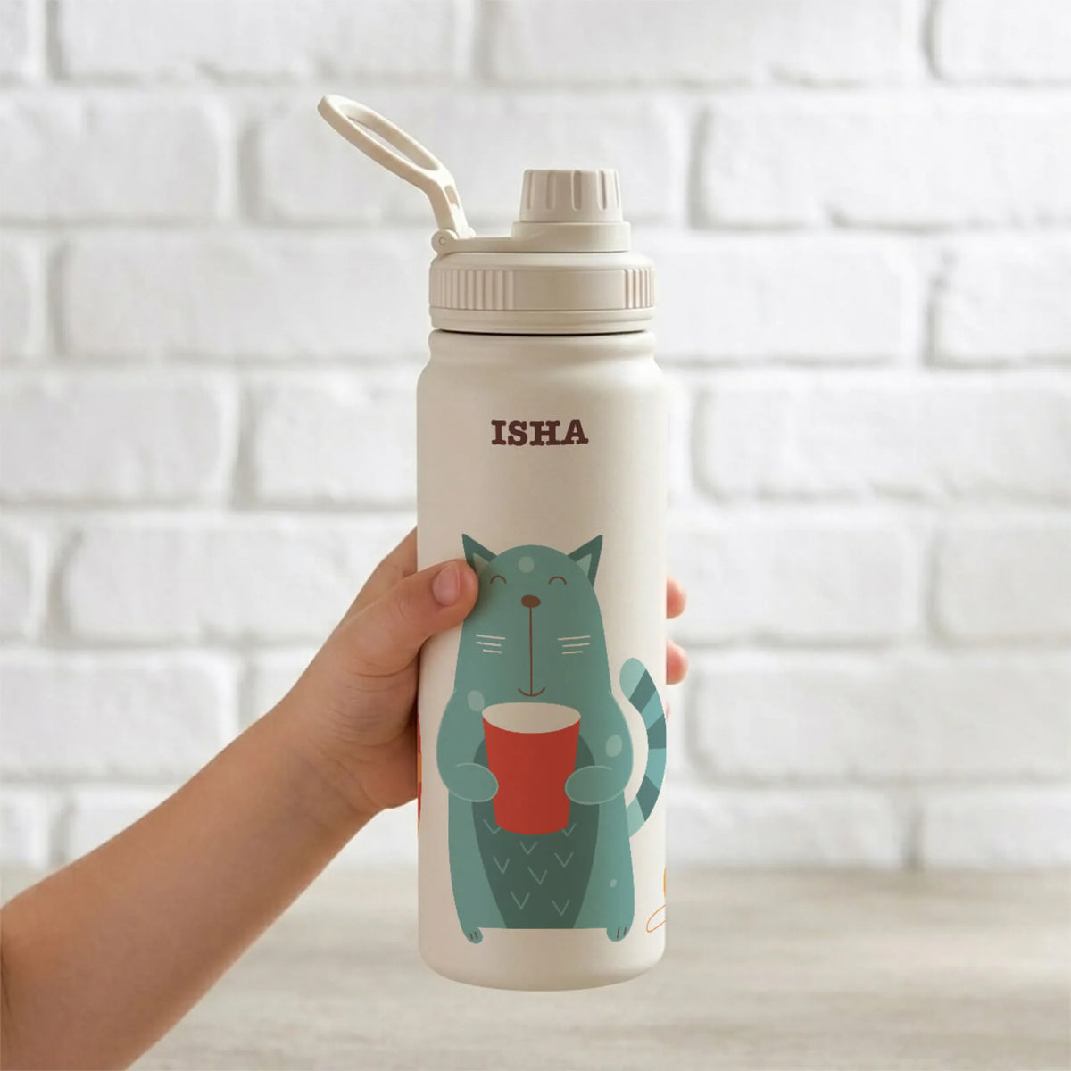 Personalised Kitty Cat Water Bottle (Hydro) 600 ML - image 5