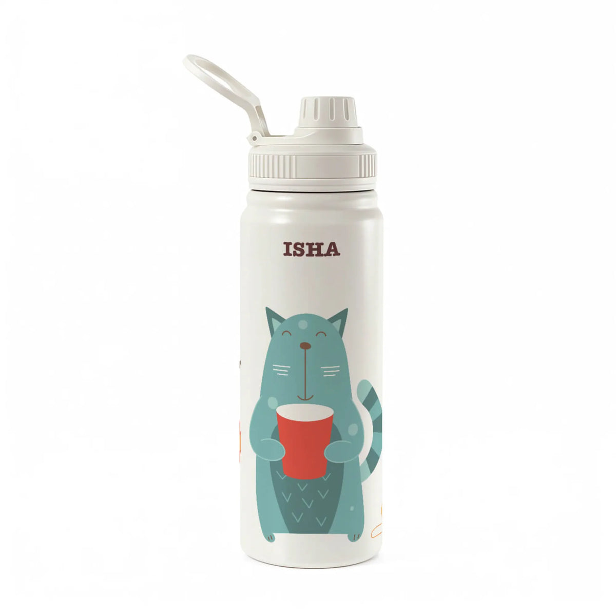 Personalised Kitty Cat Insulated Water Bottle (Hydro) 600 ML - image 1