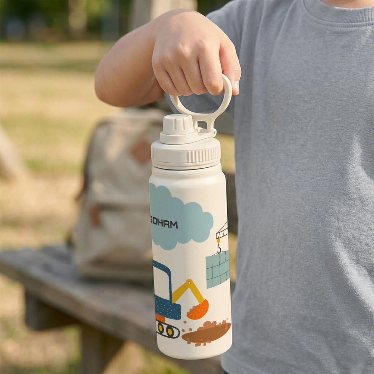 Personalised Let's Build Water Bottle (Hydro) 600 ML - image 3