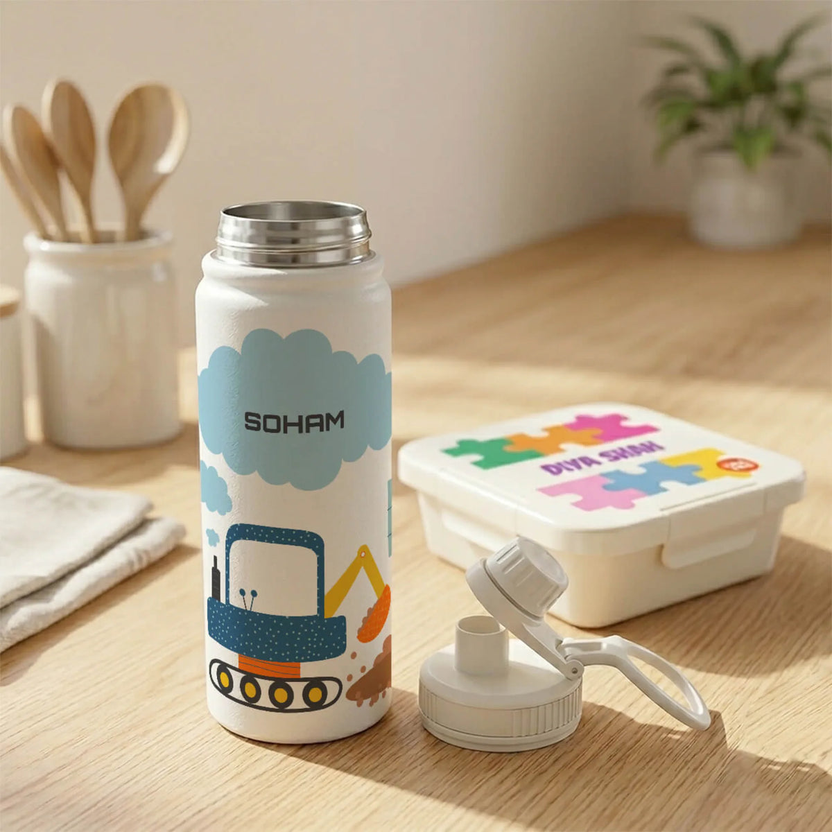 Personalised Let's Build Water Bottle (Hydro) 600 ML - image 4