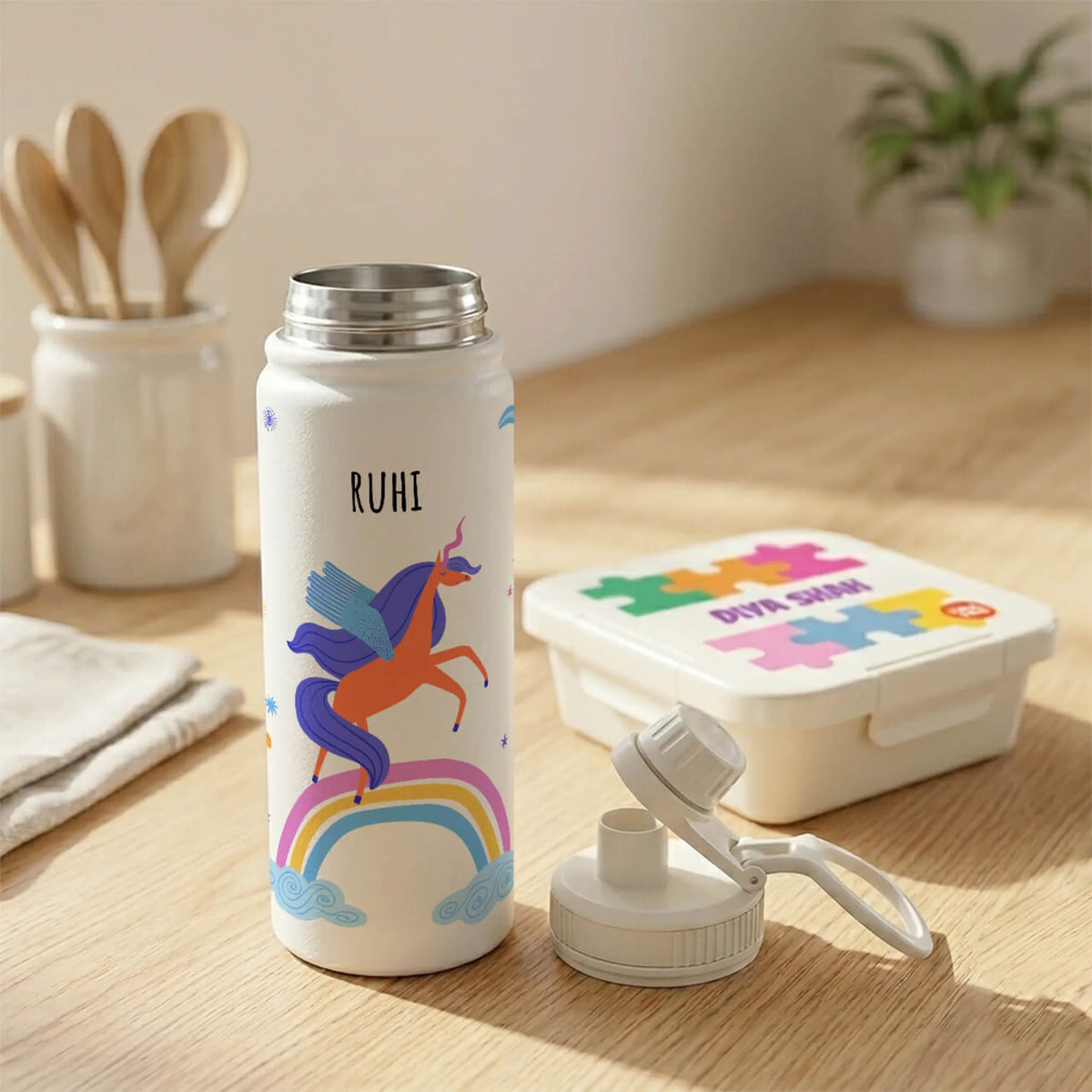Personalised Magical Unicorn Insulated Water Bottle (Hydro) 600 ML - image 4