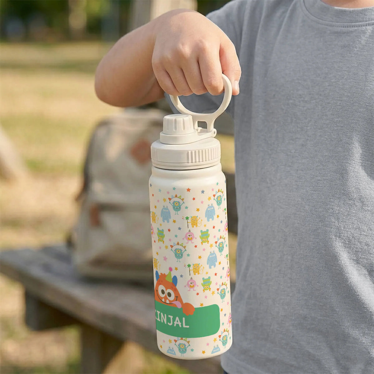 Personalised Monster Party Insulated Water Bottle (Hydro) 600 ML - image 3