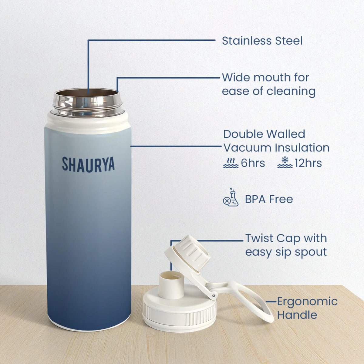 Personalised Moonbeam Insulated Water Bottle (Hydro) 600 ML - image 6